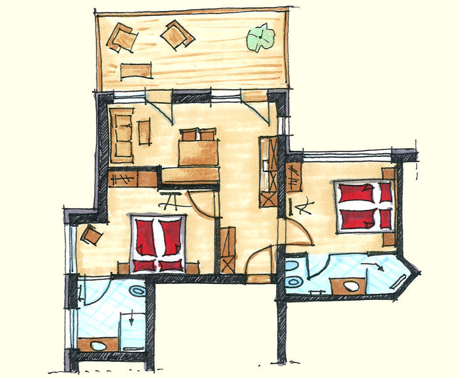 Alte Muehle Apartman Nauders Szoba fotó